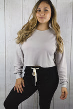 Load image into Gallery viewer, Simply Comfy Cropped Thermal - Moth Grey