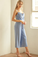 Load image into Gallery viewer, Cowl Tank Gaucho Set - Blue