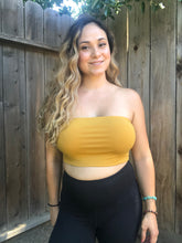 Load image into Gallery viewer, Summer Days Lace Back Tube Top - Mustard