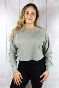 Simply Comfy Cropped Thermal - Dusty Olive