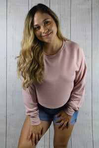 Simply Comfy Cropped Thermal - Misty Rose