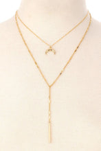 Load image into Gallery viewer, Layered Half Moon Necklace
