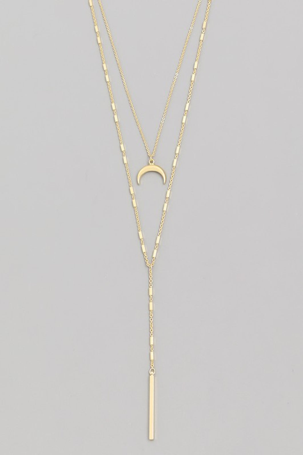 Layered Half Moon Necklace