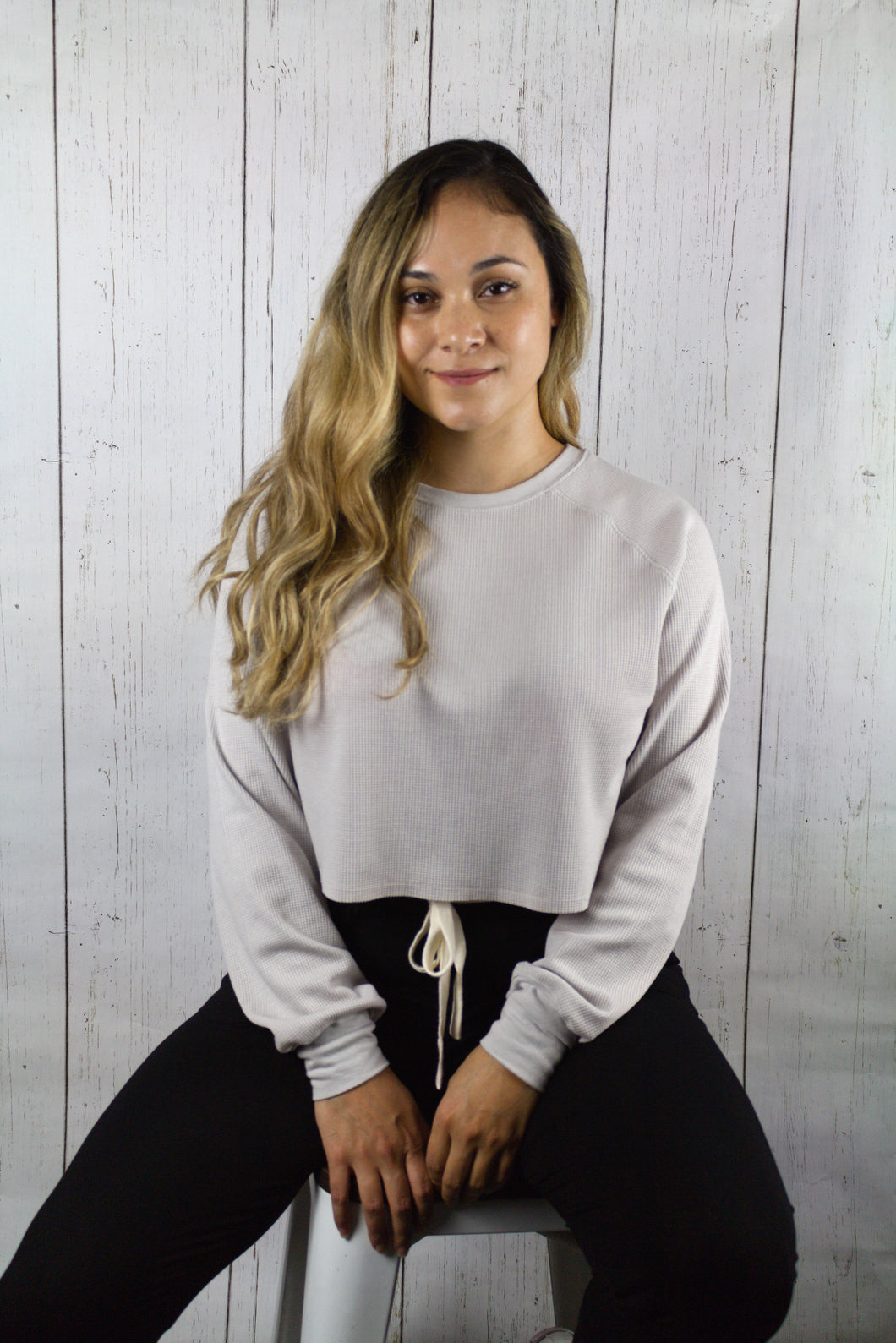 Simply Comfy Cropped Thermal - Moth Grey