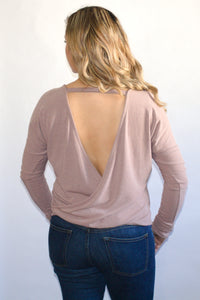 Criss Cross Back Mauve Top