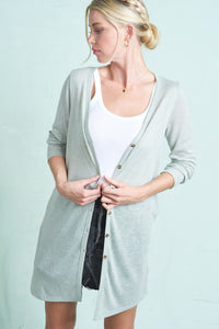 Cute as a Button Cardigan - Sage