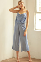 Load image into Gallery viewer, Cowl Tank Gaucho Set - Blue
