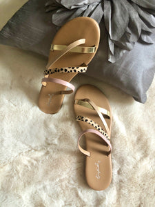 Wild Stride Strappy Cheetah Sandals