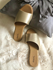 Bright As Day Gold Metallic Sandals