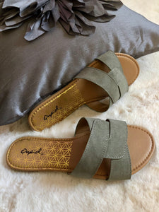 Criss Cross Sandals - Khaki